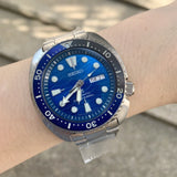 Buy Shop Seiko Prospex Save The Ocean Diver's Automatic Blue Dial Silver Steel Strap Watch for Men - SRPD21J1 USA Online