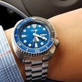 Buy Shop Seiko Prospex Save The Ocean Diver's Automatic Blue Dial Silver Steel Strap Watch for Men - SRPD21J1 USA Online