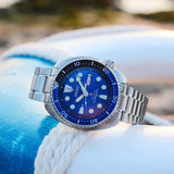 Buy Shop Seiko Prospex Save The Ocean Diver's Automatic Blue Dial Silver Steel Strap Watch for Men - SRPD21J1 USA Online