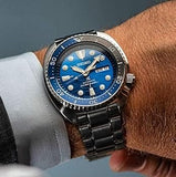 Buy Shop Seiko Prospex Save The Ocean Diver's Automatic Blue Dial Silver Steel Strap Watch for Men - SRPD21J1 USA Online