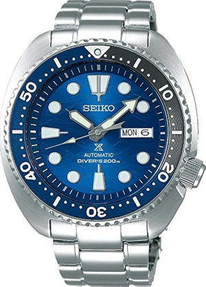 Buy Shop Seiko Prospex Save The Ocean Diver's Automatic Blue Dial Silver Steel Strap Watch for Men - SRPD21J1 USA Online