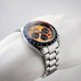 Buy Shop Seiko Prospex Solar Chronograph 1969 Re-interpretation Orange Dial Silver Steel Strap Watch for Men - SSC947 USA Online