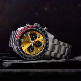 Buy Shop Seiko Prospex Solar Chronograph 1969 Re-interpretation Orange Dial Silver Steel Strap Watch for Men - SSC947 USA Online