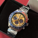 Buy Shop Seiko Prospex Solar Chronograph 1969 Re-interpretation Orange Dial Silver Steel Strap Watch for Men - SSC947 USA Online