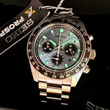 Buy Shop Seiko Prospex Speedtimer 41.4 Solar Chronograph Blue Dial Silver Steel Strap Watch for Men - SSC935 USA Online