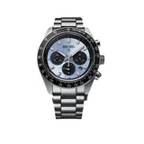 Buy Shop Seiko Prospex Speedtimer 41.4 Solar Chronograph Blue Dial Silver Steel Strap Watch for Men - SSC935 USA Online
