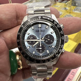 Buy Shop Seiko Prospex Speedtimer 41.4 Solar Chronograph Blue Dial Silver Steel Strap Watch for Men - SSC935 USA Online