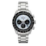 Buy Shop Seiko Prospex Speedtimer 41.4 Solar Chronograph Blue Dial Silver Steel Strap Watch for Men - SSC935 USA Online