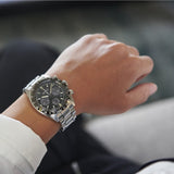 Buy Shop Seiko Prospex Speedtimer Solar Chronograph Black Dial Silver Steel Strap Watch for Men - SSC819 USA Online