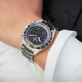 Buy Shop Seiko Prospex Speedtimer Solar Chronograph Black Dial Silver Steel Strap Watch for Men - SSC819 USA Online