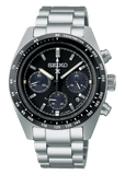 Buy Shop Seiko Prospex Speedtimer Solar Chronograph Black Dial Silver Steel Strap Watch for Men - SSC819 USA Online