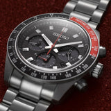 Buy Shop Seiko Prospex Speedtimer Solar Chronograph Black Dial Silver Steel Strap Watch for Men - SSC915 USA Online