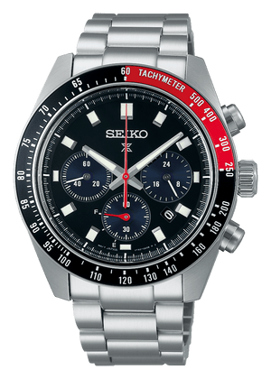 Buy Shop Seiko Prospex Speedtimer Solar Chronograph Black Dial Silver Steel Strap Watch for Men - SSC915 USA Online