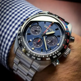 Buy Shop Seiko Prospex Speedtimer Solar Chronograph Blue Dial Silver Steel Strap Watch for Men - SSC815 USA Online