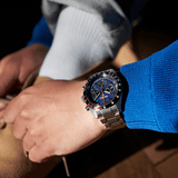 Buy Shop Seiko Prospex Speedtimer Solar Chronograph Blue Dial Silver Steel Strap Watch for Men - SSC815 USA Online