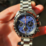 Buy Shop Seiko Prospex Speedtimer Solar Chronograph Blue Dial Silver Steel Strap Watch for Men - SSC815 USA Online
