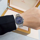 Buy Shop Seiko Prospex Speedtimer Solar Chronograph Blue Dial Silver Steel Strap Watch for Men - SSC815 USA Online
