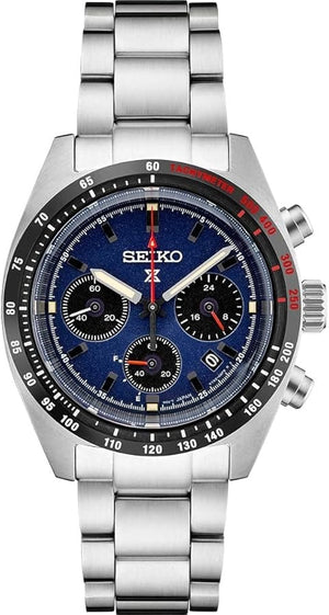 Buy Shop Seiko Prospex Speedtimer Solar Chronograph Blue Dial Silver Steel Strap Watch for Men - SSC815 USA Online