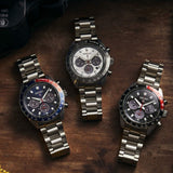 Buy Shop Seiko Prospex Speedtimer Solar Chronograph Blue Dial Silver Steel Strap Watch for Men - SSC913 USA Online