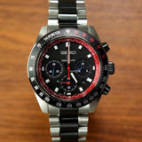 Buy Shop Seiko Prospex Speedtimer Solar Chronograph Datsun 240Z Collaboration Limited Edition Black Dial Two Tone Steel Strap Watch for Men - SSC957 USA Online