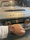 Buy Shop Seiko Prospex Speedtimer Solar Chronograph Datsun 240Z Collaboration Limited Edition Red Dial Two Tone Steel Strap Watch for Men - SBDL123 USA Online