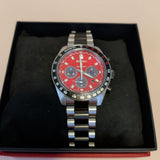 Buy Shop Seiko Prospex Speedtimer Solar Chronograph Datsun 240Z Collaboration Limited Edition Red Dial Two Tone Steel Strap Watch for Men - SBDL123 USA Online