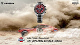 Buy Shop Seiko Prospex Speedtimer Solar Chronograph Datsun 240Z Collaboration Limited Edition Red Dial Two Tone Steel Strap Watch for Men - SBDL123 USA Online