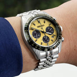 Buy Shop Seiko Prospex Speedtimer Solar Chronograph Gold Dial Silver Steel Strap Watch for Men - SSC817 USA Online