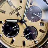 Buy Shop Seiko Prospex Speedtimer Solar Chronograph Gold Dial Silver Steel Strap Watch for Men - SSC817 USA Online