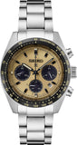 Buy Shop Seiko Prospex Speedtimer Solar Chronograph Gold Dial Silver Steel Strap Watch for Men - SSC817 USA Online