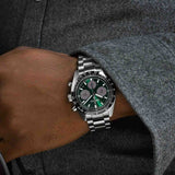 Buy Shop Seiko Prospex Speedtimer Solar Chronograph Green Dial Silver Steel Strap Watch for Men - SSC933 USA Online