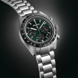 Buy Shop Seiko Prospex Speedtimer Solar Chronograph Green Dial Silver Steel Strap Watch for Men - SSC933 USA Online