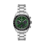 Buy Shop Seiko Prospex Speedtimer Solar Chronograph Green Dial Silver Steel Strap Watch for Men - SSC933 USA Online