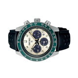 Buy Shop Seiko Prospex Speedtimer Solar Chronograph Ivory Dial Black Leather Strap Watch for Men - SSC943 USA Online