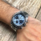 Buy Shop Seiko Prospex Speedtimer Solar Chronograph Limited Edition Blue Dial Two Tone Steel Strap Watch for Men - SSC909 USA Online