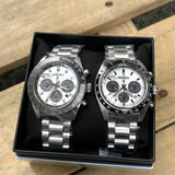 Buy Shop Seiko Prospex Speedtimer Solar Chronograph White Dial Silver Steel Strap Watch for Men - SSC813 USA Online