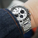 Buy Shop Seiko Prospex Speedtimer Solar Chronograph White Dial Silver Steel Strap Watch for Men - SSC813 USA Online