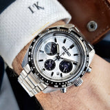 Buy Shop Seiko Prospex Speedtimer Solar Chronograph White Dial Silver Steel Strap Watch for Men - SSC813 USA Online