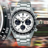 Buy Shop Seiko Prospex Speedtimer Solar Chronograph White Dial Silver Steel Strap Watch for Men - SSC813 USA Online