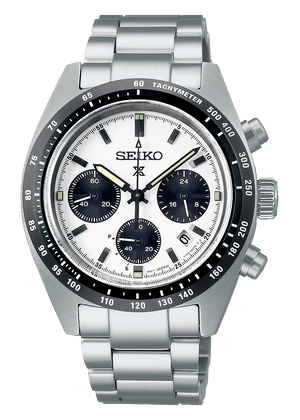 Buy Shop Seiko Prospex Speedtimer Solar Chronograph White Dial Silver Steel Strap Watch for Men - SSC813 USA Online
