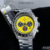Buy Shop Seiko Prospex Speedtimer Solar Chronograph Yellow Dial Silver Steel Strap Watch for Men - SSC929 USA Online