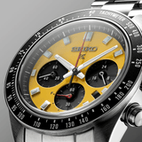 Buy Shop Seiko Prospex Speedtimer Solar Chronograph Yellow Dial Silver Steel Strap Watch for Men - SSC929 USA Online