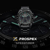Buy Shop Seiko Prospex Speedtimer The Black Series Limited Edition Black Dial Black Steel Strap Watch for Men - SSC917 USA Online