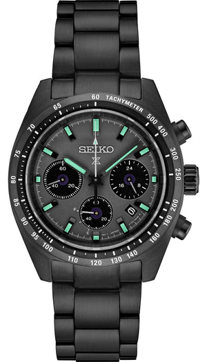 Buy Shop Seiko Prospex Speedtimer The Black Series Limited Edition Black Dial Black Steel Strap Watch for Men - SSC917 USA Online