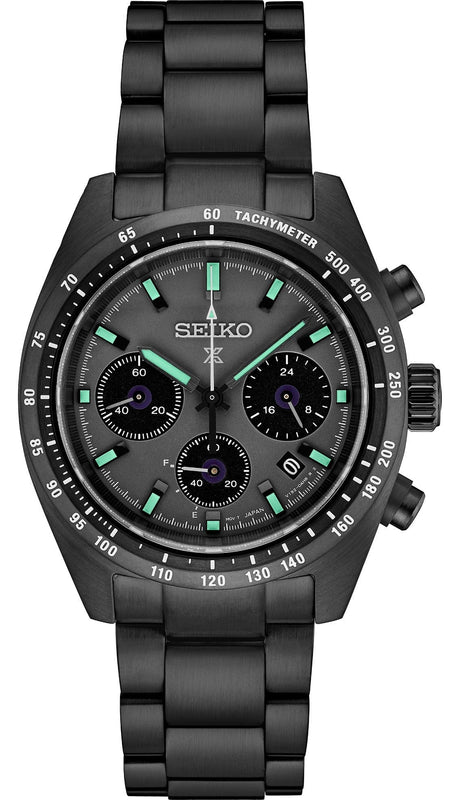 Buy Shop Seiko Prospex Speedtimer The Black Series Limited Edition Black Dial Black Steel Strap Watch for Men - SSC917 USA Online