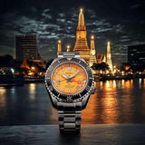 Buy Shop Seiko Prospex The Night of Siam Limited Edition Yellow Dial Silver Steel Strap Watch for Men - SPB487J1 USA Online