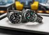 Buy Shop Seiko Prosprex Dark Depths GMT Automatic Black Dial Silver Steel Strap Watch For Men - SPB383J1 USA Online