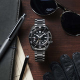 Buy Shop Seiko Prosprex Dark Depths GMT Automatic Black Dial Silver Steel Strap Watch For Men - SPB383J1 USA Online
