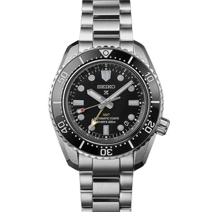Buy Shop Seiko Prosprex Dark Depths GMT Automatic Black Dial Silver Steel Strap Watch For Men - SPB383J1 USA Online