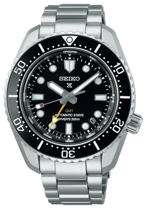 Buy Shop Seiko Prosprex Dark Depths GMT Automatic Black Dial Silver Steel Strap Watch For Men - SPB383J1 USA Online